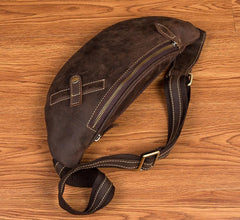Leather Mens Fanny Pack Waist Bag Hip Pack Belt Bag Bumbag for Men - imessengerbags