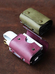 Cool Leather Mens IQOS Cigarette Case With Belt Clip IQOS Holder for Men - imessengerbags