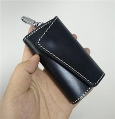 Handmade Mens Leather Biker Key Wallets Cool Small Key Wallet Key Holders