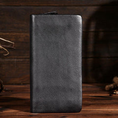 Handmade Leather Mens Clutch Wallet Cool Leather Wallet Long Phone Wallets for Men - imessengerbags