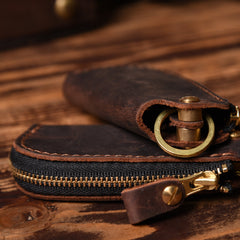 Handmade Leather Mens Cool Car Key Wallet Car Key Holder Car Key Case for Men - imessengerbags