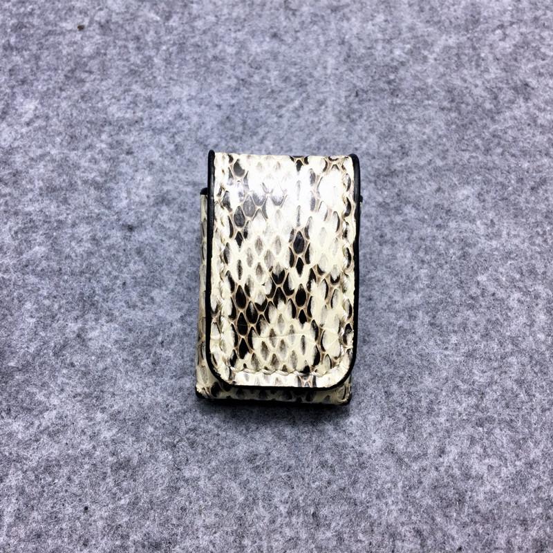 Cool Mens Leather Snake Zippo Lighter Cases with Belt Loop Zippo lighter Holder with Belt clip - imessengerbags