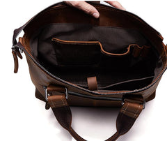 Handmade Leather Mens Cool Messenger Bag Work Bag Satchel Bag Briefcase Bag for men - imessengerbags