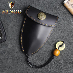 Handmade Leather Floral Mens Cool Car Key Wallet Coin Wallet Pouch Car KeyChain for Men - imessengerbags