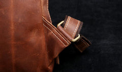 Genuine Leather Mens Cool Chest Bag Sling Bag Crossbody Bag Travel Bag Hiking Bag for men - imessengerbags