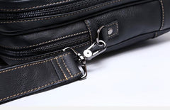 Genuine Leather Mens Cool Messenger Bag Briefcase Chest Bag Bike Bag Cycling Bag for men - imessengerbags