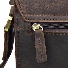 Genuine Leather Mens Cool Messenger Bag SHOULDER BAG CHEST BAG BIKE BAG CYCLING BAG