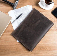 Handmade Leather Mens Clutch Cool Slim Wallet Envelope Clutch Wristlet Wallet for Men - imessengerbags