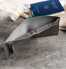 Handmade Leather Mens Cool Slim Leather Wallet Men Small Wallets Bifold for Men - imessengerbags