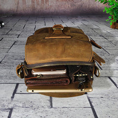 Leather Belt Pouch Mens Small Cases Waist Bag Hip Pack Belt Bag Fanny Pack Bumbag for Men - imessengerbags