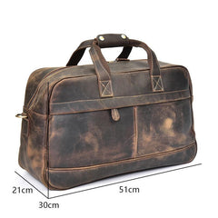 Genuine Leather Mens Cool Weekender Bag Travel Bag Duffle Bags Overnight Bag Holdall Bag for men - imessengerbags