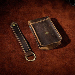 Handmade Leather Mens Cool Key Wallet Car Key Holder Key Case for Men - imessengerbags