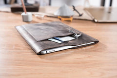 Handmade Leather Mens Clutch Cool Slim iPad Pro Case iPad Pro Cover for Men