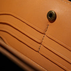 Handmade Leather Mens Cool Travel Long Wallet Card Slim Clutch Wallets for Men - imessengerbags