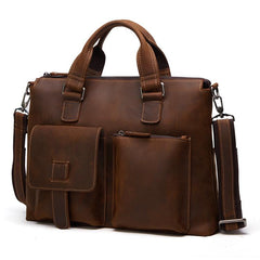 Handmade Leather Mens Cool Messenger Bag Work Bag Satchel Bag Briefcase Bag for men - imessengerbags