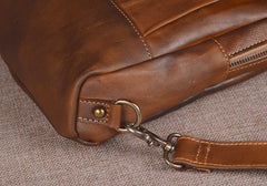 Leather Mens Sling Bag Sling Shoulder Bag Sling Backpack for men - imessengerbags