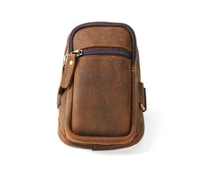 Handmade Leather Mens Running Armband for Cell Phones Sleeve Pouch Arm Case - imessengerbags