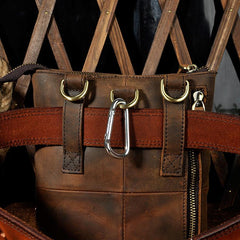 Leather Belt Pouch Mens Small Cases Waist Bag Hip Pack Belt Bag Fanny Pack Bumbag for Men - imessengerbags