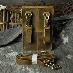 Leather Belt Pouch Mens Small Cases Waist Bag Hip Pack Belt Bag Fanny Pack Bumbag for Men - imessengerbags