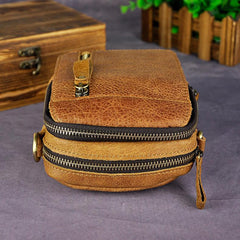 Leather Belt Pouch Mens Small Cases Waist Bag Hip Pack Belt Bag Fanny Pack Bumbag for Men - imessengerbags