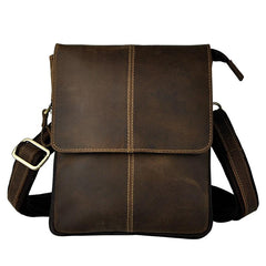 Mens Leather Small COURIER BAG Side Bag Waist Pouch Holster Belt Case Belt Pouch for Men - imessengerbags