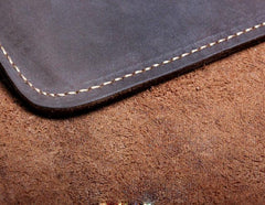 Handmade Leather Mens Cool Slim Leather Wallet Men Small Wallets Bifold for Men - imessengerbags