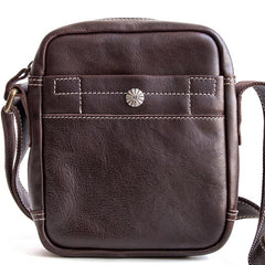 Genuine Leather Mens Cool Messenger Bag Sling Bag Chest Bag Bike Bag Cycling Bag for men - imessengerbags