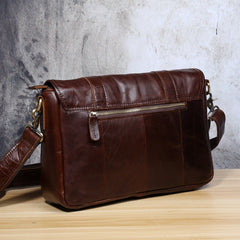 Genuine Leather Mens Cool Messenger Bag Chest Bag Bike Bag Cycling Bag for men - imessengerbags