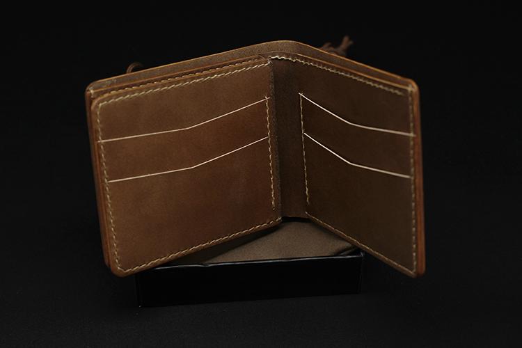 Handmade Leather Tooled World of Warcraft Lich King Mens billfold Wallet Cool Leather Wallet Slim Wallet for Men - imessengerbags
