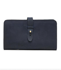 Handmade Leather Mens Travel Wallet Passport Leather Wallet Short Slim Wallets for Men