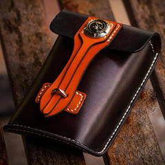 Handmade Biker Leather Belt Pouch Mens Cases Waist Bag Hip Pack Belt Bag Fanny Pack Bumbag for Men - imessengerbags