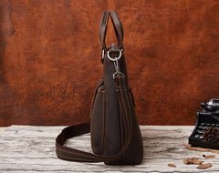 Handmade Leather Mens Cool Messenger Bag Work Bag Satchel Bag Briefcase Bag for men - imessengerbags