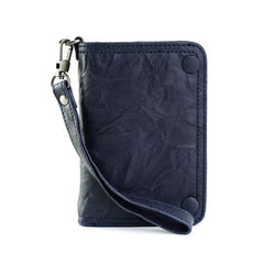 Handmade Leather Mens Chain Biker Wallet Cool Leather Wallet Small Wallets for Men - imessengerbags