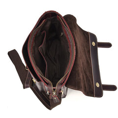 Vintage Leather Messenger Bag Shoulder Bag CrossBody Bag For Men - imessengerbags