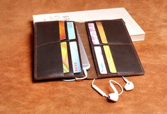 Handmade Leather Mens Cool Long Leather Wallet Clutch Wristlet Wallet for Men - imessengerbags