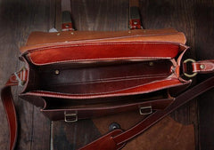 Genuine Leather Mens Cool Messenger Bag Briefcase Satchel Bag Bike Bag Cycling Bag for men