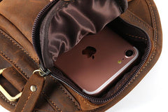 Handmade Leather Mens Running Armband for Cell Phones Sleeve Pouch Arm Case - imessengerbags