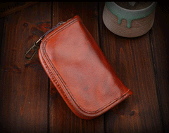 Genuine Leather Mens Cool Key Wallet Car Key Holder Car Key Case for Camel Men - imessengerbags