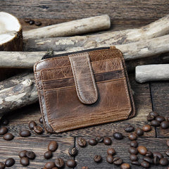 Cool Leather Mens Wallet Slim Wallet Card Front Pocket Wallet for Men - imessengerbags