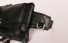 Leather Mens FANNY PACK MENS WAIST BAG HIP PACK BELT BAG FOR MEN