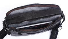 Handmade Genuine Leather Mens Cool Messenger Bag Chest Bag Bike Bag Cycling Bag for men - imessengerbags