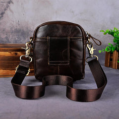 Leather Belt Pouch Mens Small Cases Waist Bag Hip Pack Belt Bag Fanny Pack Bumbag for Men - imessengerbags