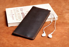 Handmade Leather Mens Cool Long Leather Wallet Clutch Wristlet Wallet for Men - imessengerbags
