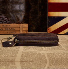 Handmade Leather Mens Cool Key Wallet Car Key Holder Case Card Wallet for Men - imessengerbags