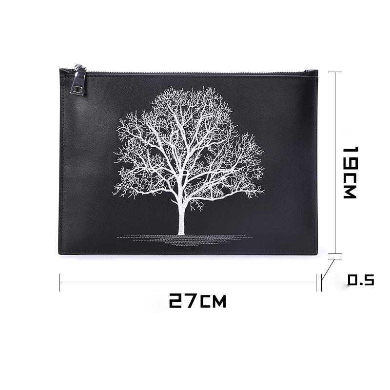 Handmade Leather Mens Clutch Cool Slim Wallet Zipper Clutch Wristlet Wallet for Men - imessengerbags