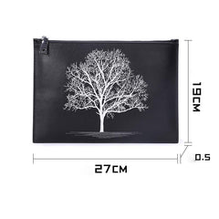 Handmade Leather Mens Clutch Cool Slim Wallet Zipper Clutch Wristlet Wallet for Men - imessengerbags