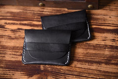 Handmade Mens Cool billfold Leather Wallet Men Small Card Slim Wallets Bifold for Men - imessengerbags