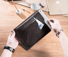 Handmade Leather Mens Clutch Cool Slim iPad Pro Case iPad Pro Cover for Men