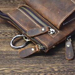 Leather Belt Pouch Mens Cases Waist Bag Hip Pack Belt Bag Fanny Pack Bumbag for Men - imessengerbags