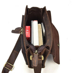 Genuine Leather Mens Cool Messenger Bag SHOULDER BAG CHEST BAG BIKE BAG CYCLING BAG